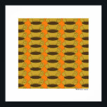 Retro Coffee Cups Pop Art poster<br><div class="desc">Pop art retro 1970s harvest gold coffee cups all lined up for the coffee break.</div>
