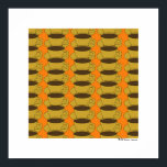 Retro Coffee Cups Pop Art poster<br><div class="desc">Pop art retro 1970s harvest gold coffee cups all lined up for the coffee break.</div>