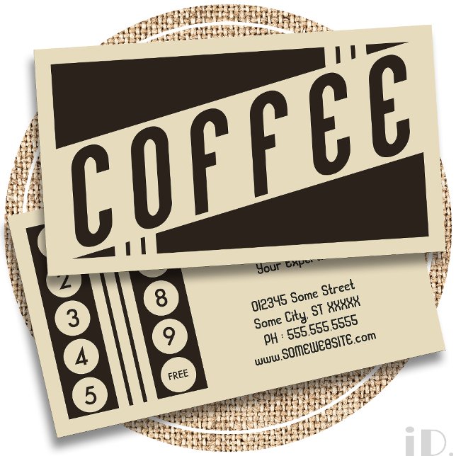 retro coffee customer loyalty card (Creator Uploaded)