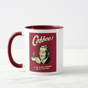Retro Coffee Drinking Man Mug