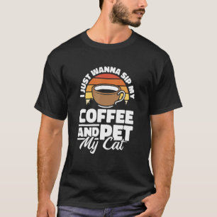 Retro Coffee Feline Roaster Barista Cafe Vintage C T-Shirt