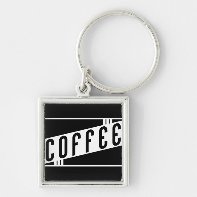 retro coffee keychain (Front)