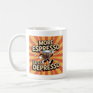 Retro Coffee Lover Design with Caffeine Vibes Mug