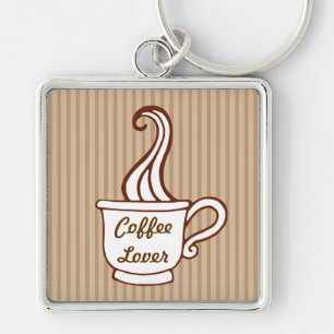 Retro Coffee Lover Keychain