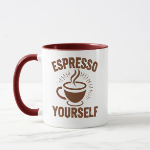 Retro Coffee Lover Motivational Quote Mug