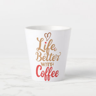 Retro Coffee Lover Typography Latte Mug