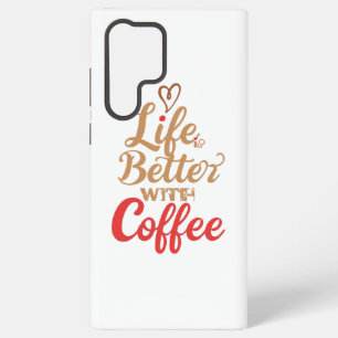 Retro Coffee Lover Typography Samsung Galaxy Case