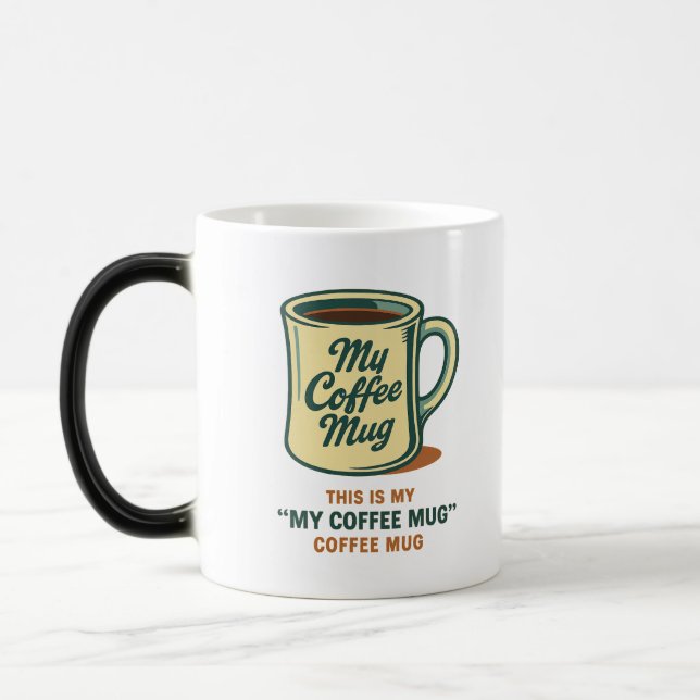 Retro Coffee Mug Humour Design (Left)