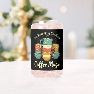 Retro Coffee Mug Stack Vintage Design Can Glass