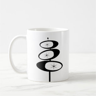 Retro COFFEE MUGS Atomic Age MCM Print 