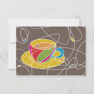 retro COFFEE shapes Invitation