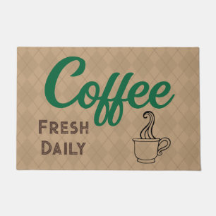 Retro Coffee Shop Doormat 