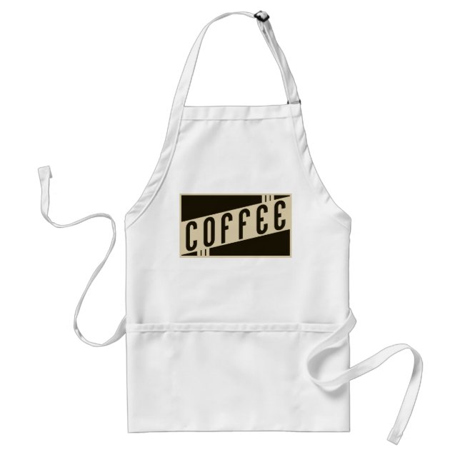 retro coffee standard apron (Front)