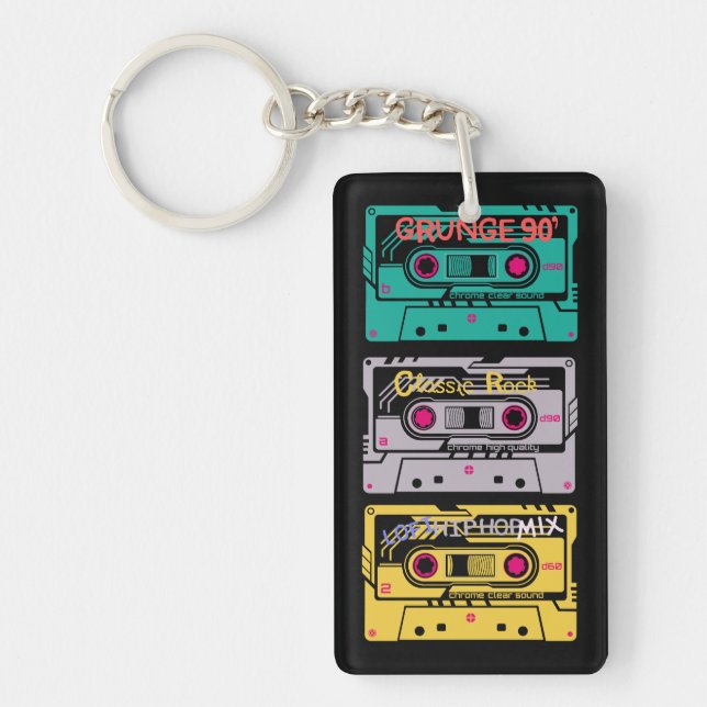 Retro Collection Tapes Keychain (Front)