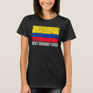 Retro Colombia Flag Best Granny Ever Mother's Day T-Shirt