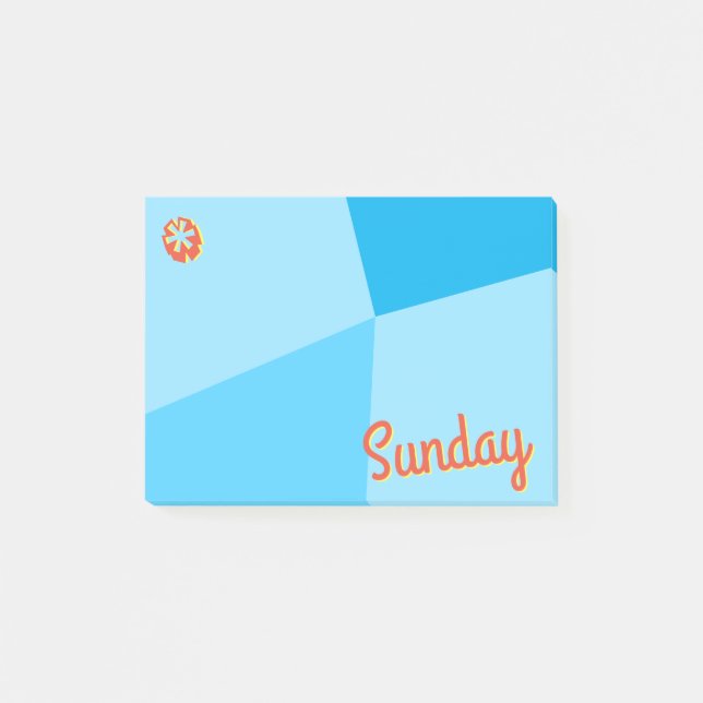 Retro Color Block Planner Post-it Notes (Front)