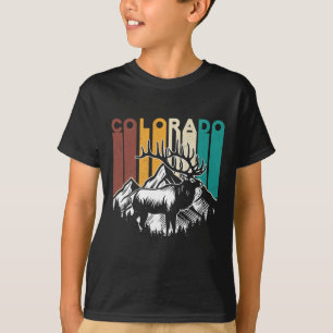 Retro Colorado Elk Wildlfe Mountain Vintage Colora T-Shirt