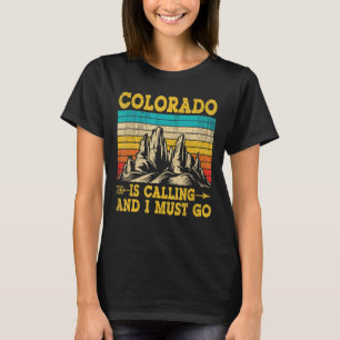 Retro Colorado Is Calling Distressed Men Women Clo T-Shirt