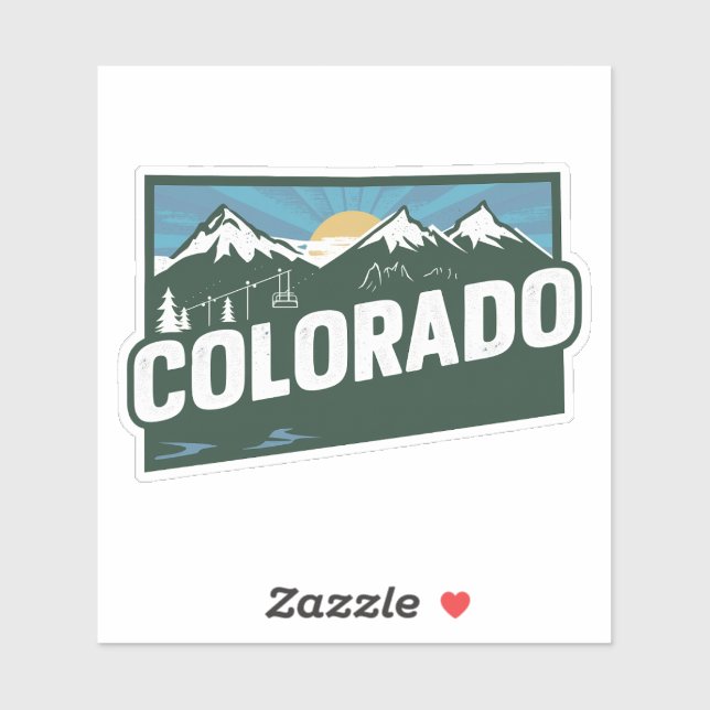 Retro Colorado Sticker (Sheet)