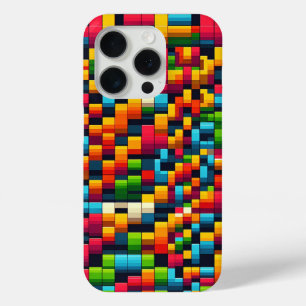 Retro Colorful Block Mosaic Phone Case - Vibrant 