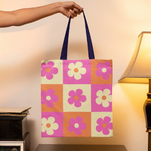 Retro Colorful BOHO Floral Pattern Tote Bag