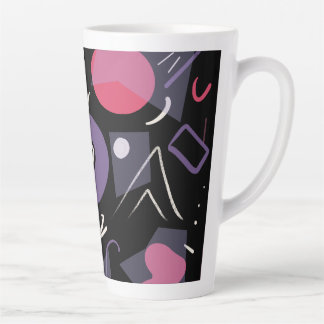 Retro colorful latte mugs