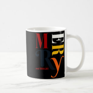 Retro Colorful Merry Bright Vintage Christmas  Coffee Mug