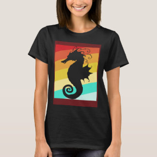Retro Colorful Seahorse T-Shirt