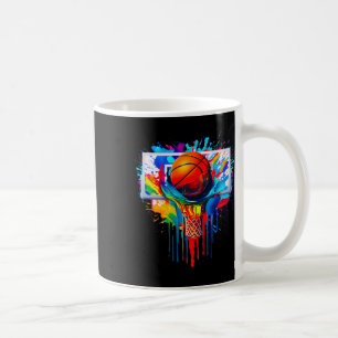 Retro Colorful Sketll Dribbling Ll Slam Dunk Hoop  Coffee Mug