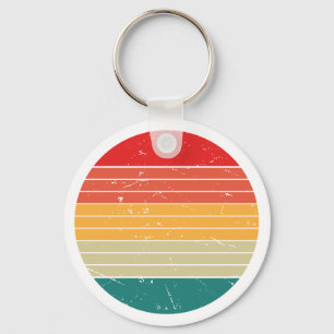 retro colors cute keychain