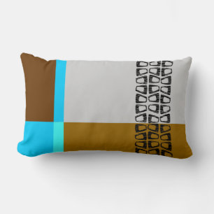 Retro Colour Block Lumbar Pillow