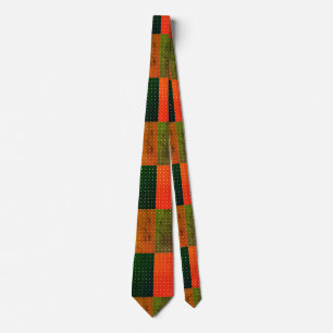 Retro Colour-Block Polka Dot  Tie