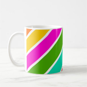 Retro colour candy stripes pattern  coffee mug