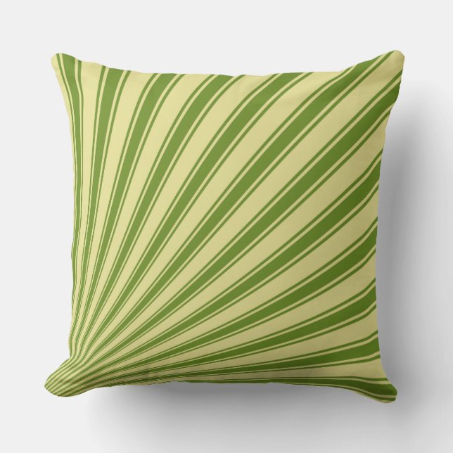 Retro Colour Funky Sun Rays Background Throw Pillow (Front)