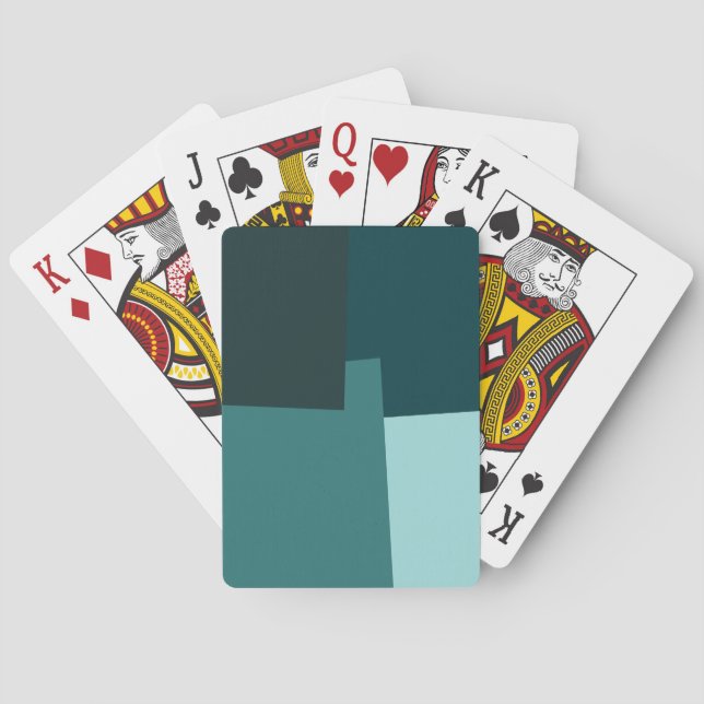 Retro Colour Geometric Pattern #7 Playing Cards (Back)