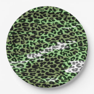 Retro Colour Leopard Print Skin #112 Paper Plate