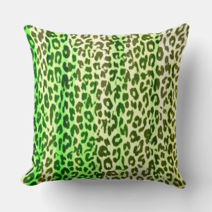 Retro Colour Leopard Print Skin #25 Throw Pillow