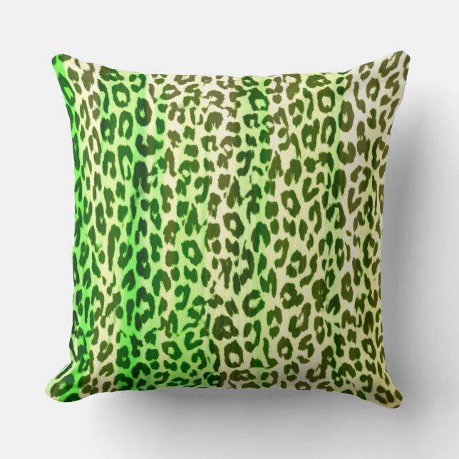 Retro Colour Leopard Print Skin #25 Throw Pillow (Front)