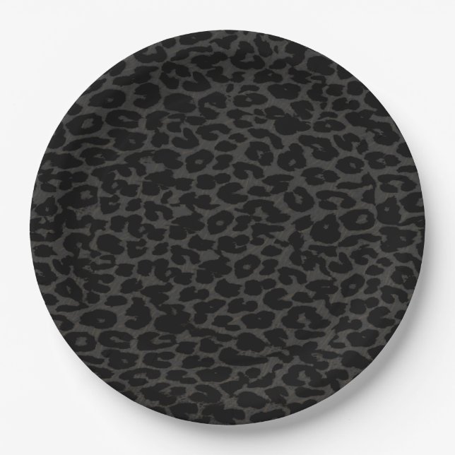 Retro Colour Leopard Print Skin #85 Paper Plate (Front)