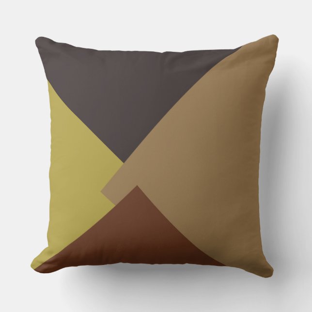 Retro Colour Modern Geometric Pattern #6 Throw Pillow (Front)