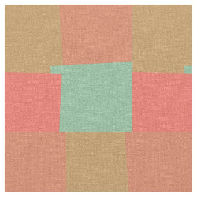 Retro Colour Modern Geometric Pattern #8 Fabric (Close Up)