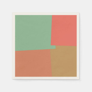Retro Colour Modern Geometric Pattern #8 Napkin