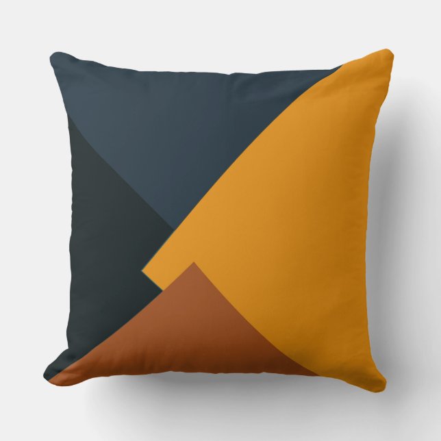 Retro Colour Modern Geometric Pattern #9 Throw Pillow (Front)