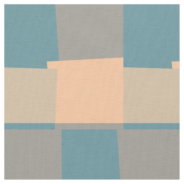 Retro Colour Modern Geometric Pattern Fabric (Close Up)