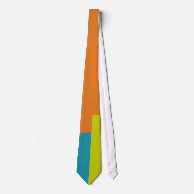 Retro Colour Modern Geometric Pattern Tie (Front)