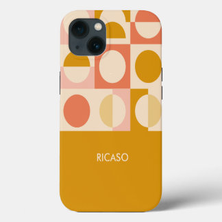 Retro Colour Pattern Personalized iPhone 13 Case