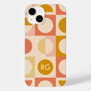 Retro Colour Pattern Personalized Monogram Case-Mate iPhone 14 Case