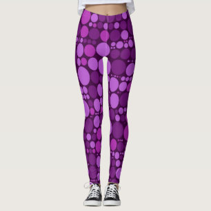 Retro Colour Polka Dots Pattern #25 Leggings