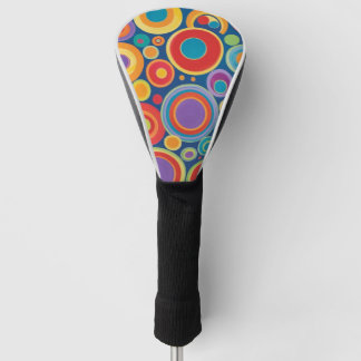 Retro Colour Pop Circles Golf Head Cover