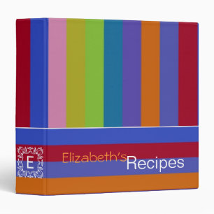 Retro Colour Stripe Pattern 10 Binder
